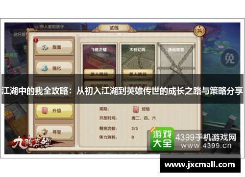 江湖中的我全攻略：从初入江湖到英雄传世的成长之路与策略分享